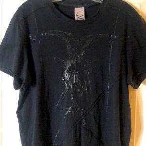Rare goth punk rock asymmetric tee widow kill city